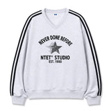 ネバースター トラック ブイネック スウェットシャツ (4color)