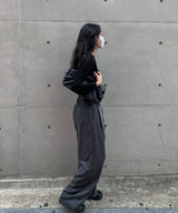 Stripe strap slacks