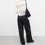 nein high-waist belt pants (belt set)