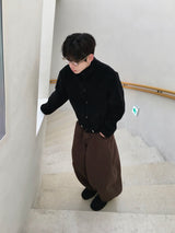 Vibrick Brown Balloon Wide Pants