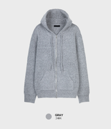 [Set-up]Risquare Two-Way Oversized Fit Hooded Zip-Up Knitwear 