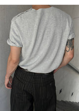 [S/S] Shoulder button half knit(4color)