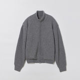 FULL KNIT ZIP UP GRAY