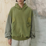 Earth button hoodie / Leaf