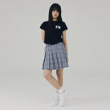 PLEATS CHECK SKIRT