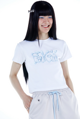Fakiii グロッシーバルーンTシャツ_ホワイト