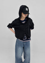 [MADE] Yulia Loose-Fit Sheer Hooded Cardigan