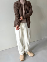 Pintuck cotton pants