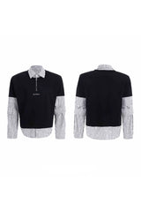 レイヤードストライプシャツTシャツ