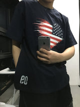 09 Flag Semi-Cropped Short Sleeve T-Shirt (4c)