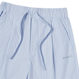 25SS ストライプセットアップルーズフィットショートパンツ ブルー