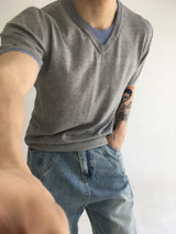 robe layered v neck(3colors)