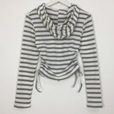 Waffle shirring hoodie (2color)