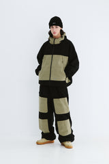 OPEN 4 POCKET WIDE TRACK PANTS BLACK / CORDUROY BEIGE