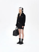 13DE MARZO Bear Plush Snow Boots Black