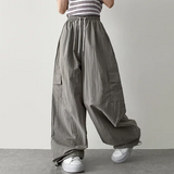 Roa Baslock Nylon Cargo Wide Pants