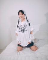 Collaboration over size T-shirt | HARUKI HAMANO × VENHIT - WHITE