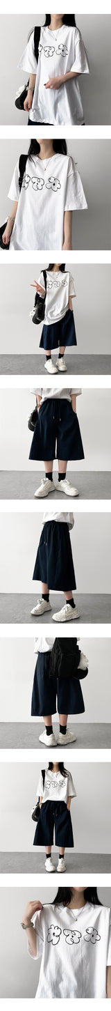 Flower Flower Sketch Short Sleeve T-shirt