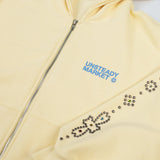 Rhinestone Zip-Up Hoodie_Lemon