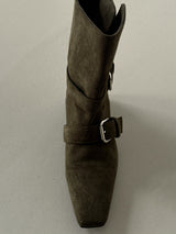 belted ankle boots 