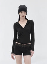 26FW★ [mnem] Fold Hood Tee