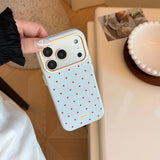 Macaron Polka Dot Color Frame iPhone-Compatible Case