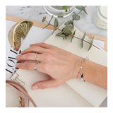 Geometry Drop Disc 925 Silver Bracelet B005-03H