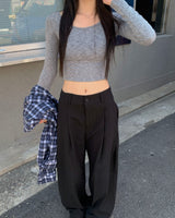 Pintuck banding slacks