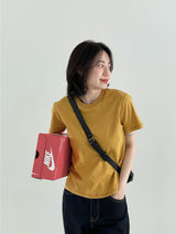 Cross leather sling bag