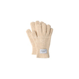 24FW BASIC LOGO LABEL POINT KNIT GLOVES BEIGE