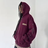 Rhinestone Zip-Up Hoodie_Bordeaux