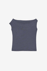 Thira stripe 2-way tee