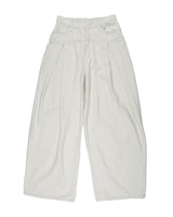  TUCK COTTON WIDE PANTS