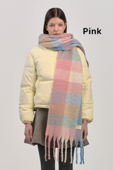 ベーシックチェックバックルマフラー (6COLOR)