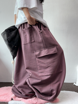 OVER WIDE BALLOON STRING HIP PIGMENT CARGO LONG PANTS ❤️‍🔥🩶🤎 - 3 COLORS