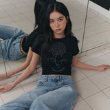 CローズホットフィックススリムTシャツ -ブラック
