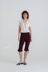 Dot button blouse_ivory