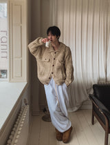 [wool20%] エリーボカシウェービングマフラー