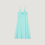 Rose Corsage Sheer Long Dress