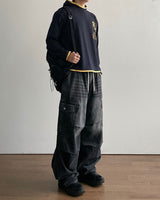 Bevel Cargo Denim Pants