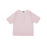 Baby Flower Henley Neck Tee