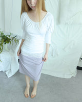 AMELIE SHIRRING PUFF T-SHIRT