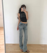 catch leo & low bootcut denim pants