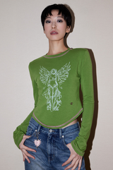エンジェルブレッシングTシャツ_グリーン
