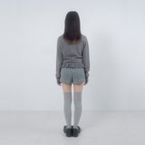Frilling knit cardigan 003
