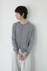 crew neck fine cardigan