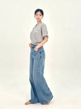 WIDE REGULAR DENIM PANTS code 25002