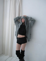 winter knit hoodie