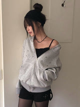 ドローンフォルディングショートニットスタッドパンツ