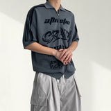 JOHNS Track Short-Sleeved Knitwear Collar Zip-up (2 colors)